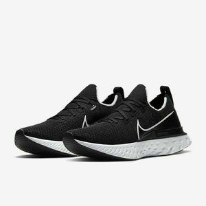 Nike React Infinity Run Flyknit CD4371-002 Black White Running Shoes Mens NEW